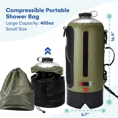 HappyPo Camping Shower with Foot Pump, thumbnail 2