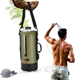 HappyPo Camping Shower with Foot Pump, thumbnail 1
