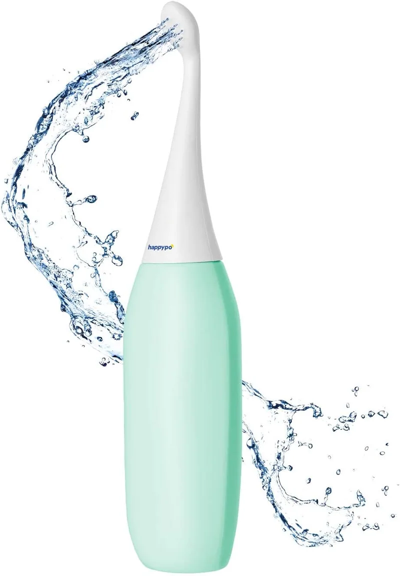 HappyPo Easy-Bidet 2.0 Duo Set, Mint and Rose: the mint bottle with the water jet, photo 2