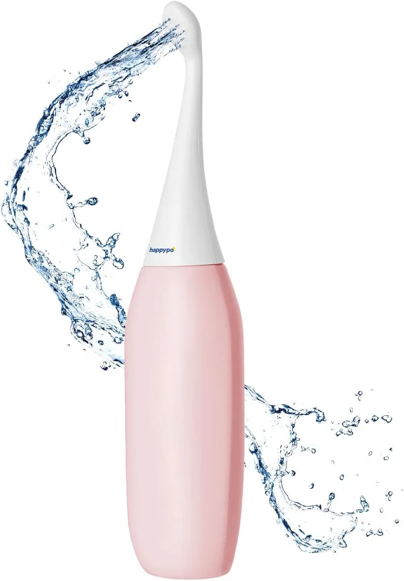 HappyPo Easy-Bidet 2.0 Duo Set, White and Rose: the rose bottle with the water jet, photo 2