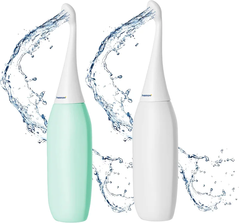 HappyPo Easy-Bidet 2.0 Duo Set, White and Mint